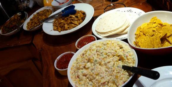 Our Mexican feast! Mmmm! 